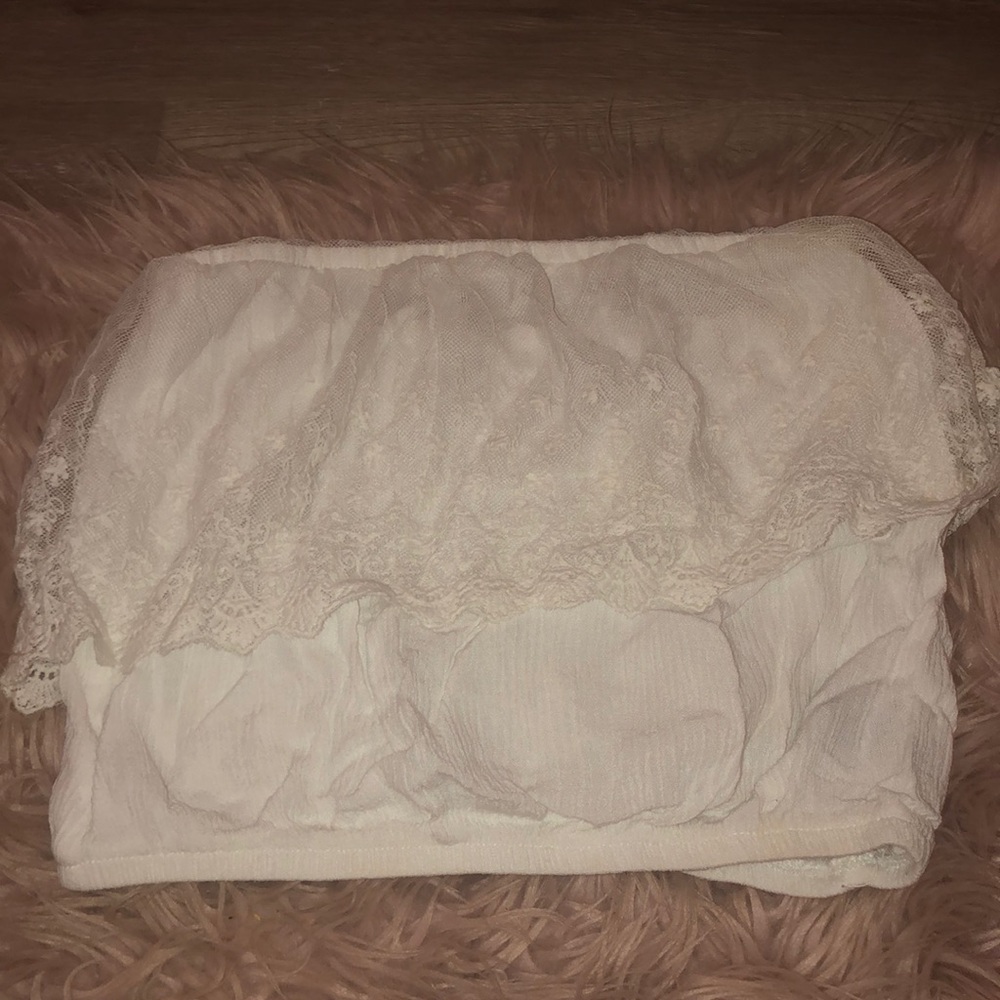 LA HEARTS white lace tube top